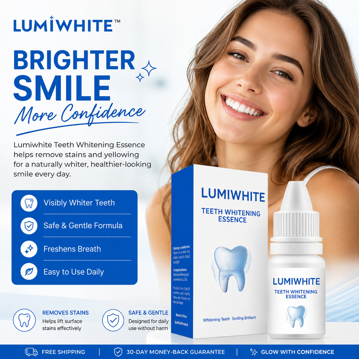 LUMIWHITE Teeth Whitening Powder for easy at-home smile care